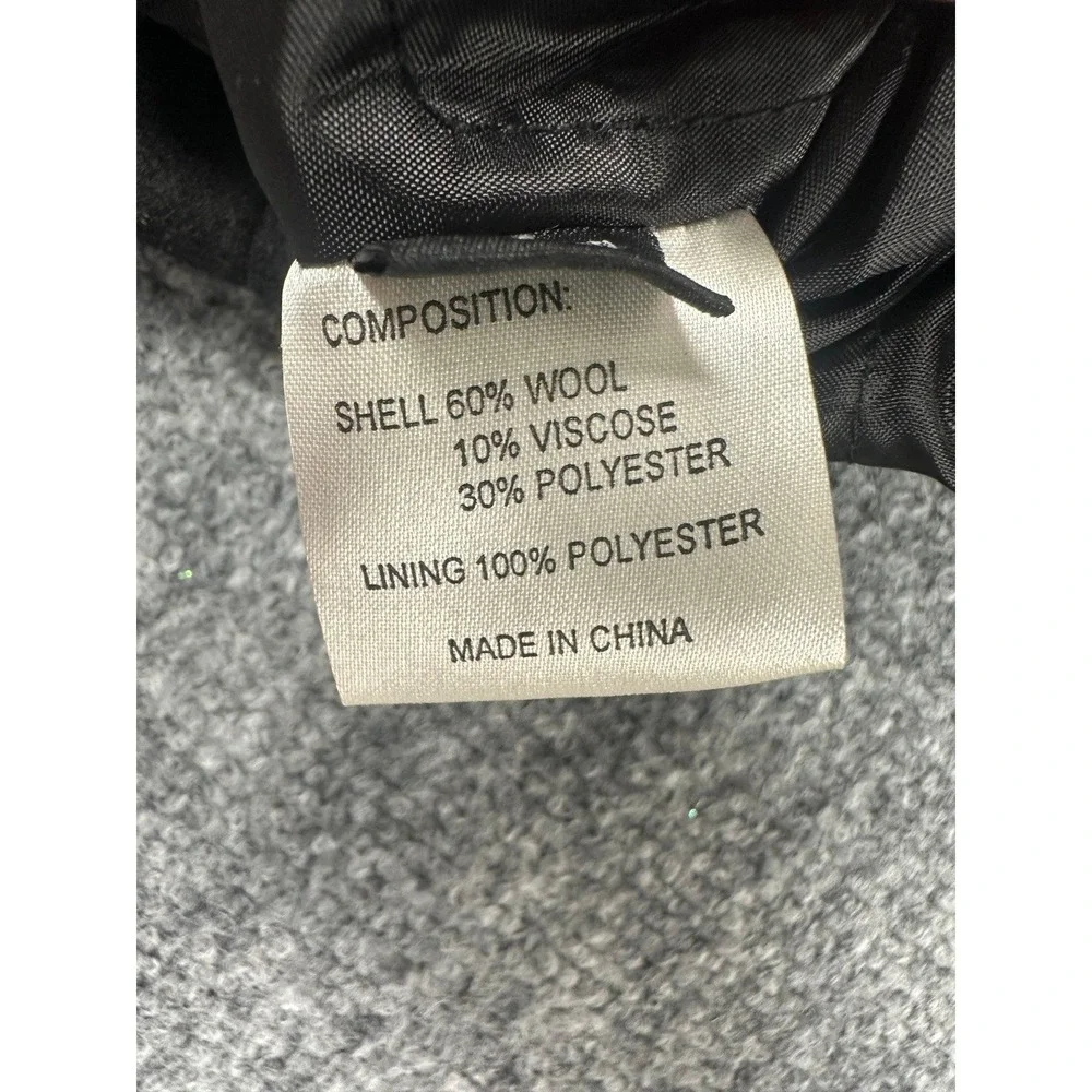 VTG Robert Philippe Women's Small Black Double Breasted Wool Blend Jacket NEW - Picture 14 of 14